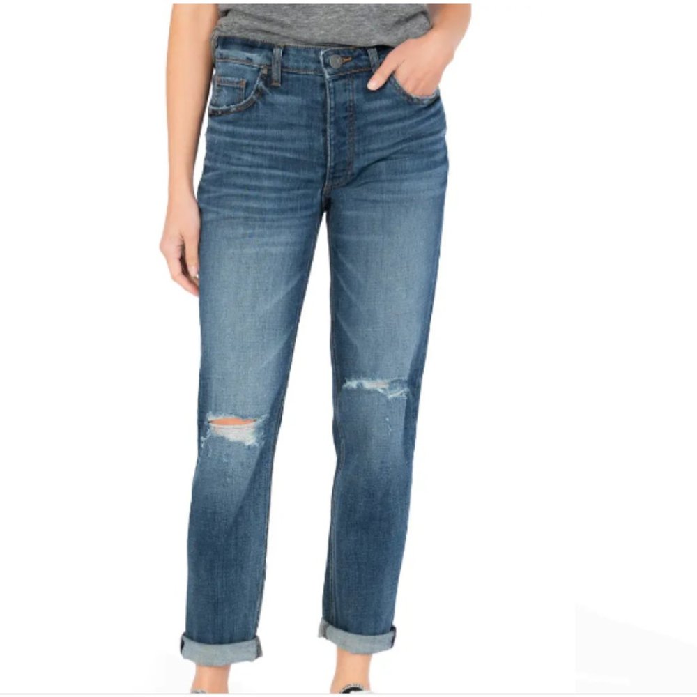 Kut From The Kloth Juliet Slouchy Boyfriend Ripped Jeans Size 2